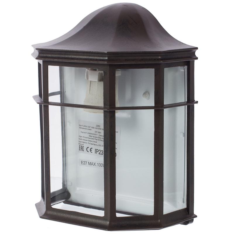 Настенный светильник уличный Inspire «Florac» 100 Вт IP23, стекло, цвет чёрный