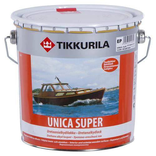 Лак полуглянцевый Tikkurila Unica Super ЕР 2.7 л