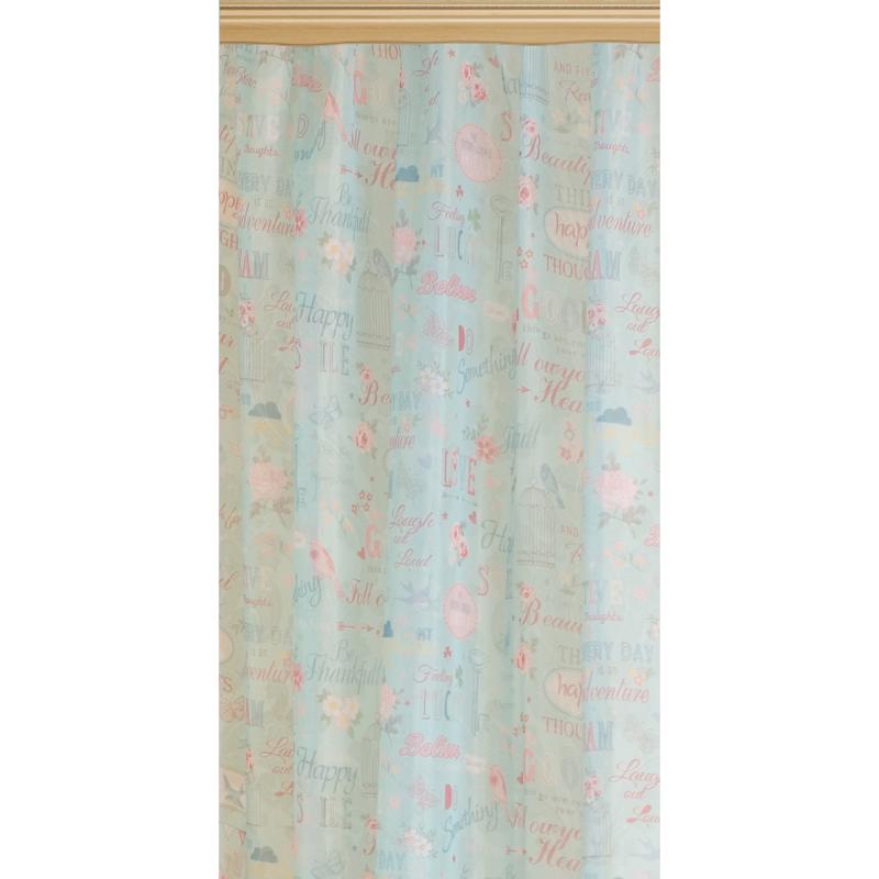 Тюль на ленте «Романтика» 140х260 см цвет голубой