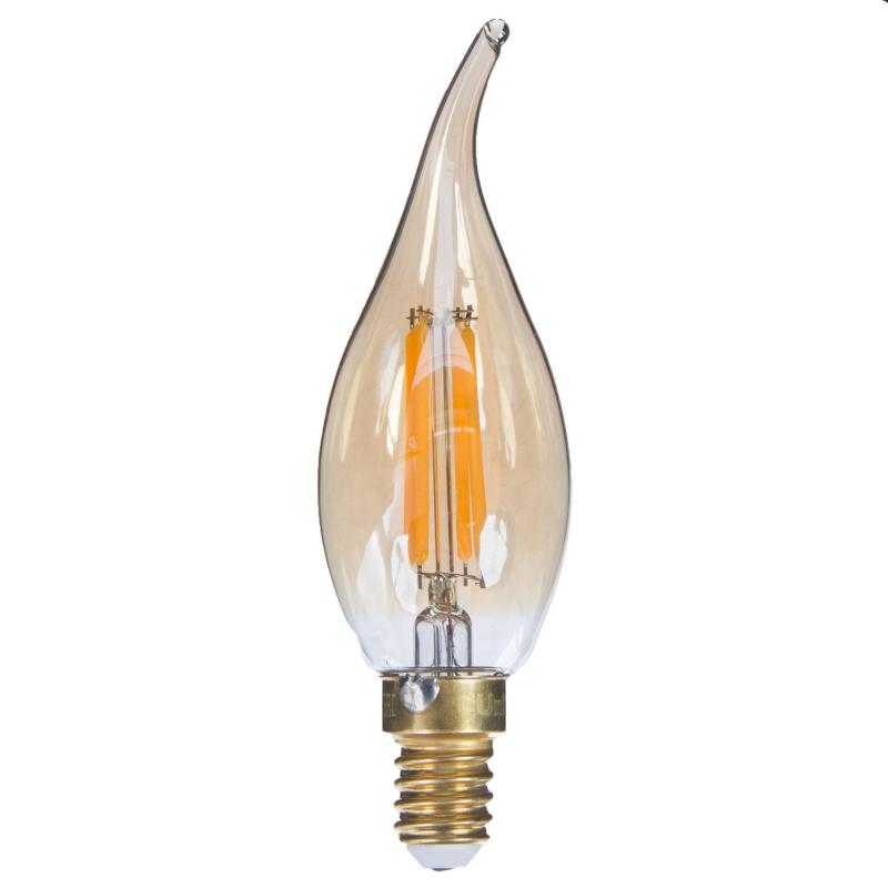 Лампа светодиодная Uniel Vintage свеча на ветру E14 5 Вт 420 Лм свет теплый белый