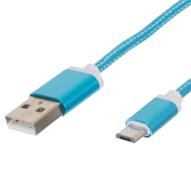 Кабель Oxion USB microUSB 1.5 м, цвет синий