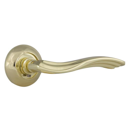 Ручки дверные на розетке Kerron DR7180, ЦАМ, цвет глянцевое золото