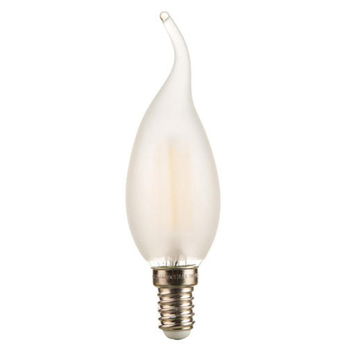 Лампа светодиодная филаментная Uniel E14 220 В 6 Вт свеча на ветру матовая 500 лм тёплый белый свет