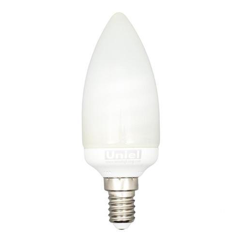 Лампа энергосберегающая Uniel свеча E14 11 Вт свет тёплый белый