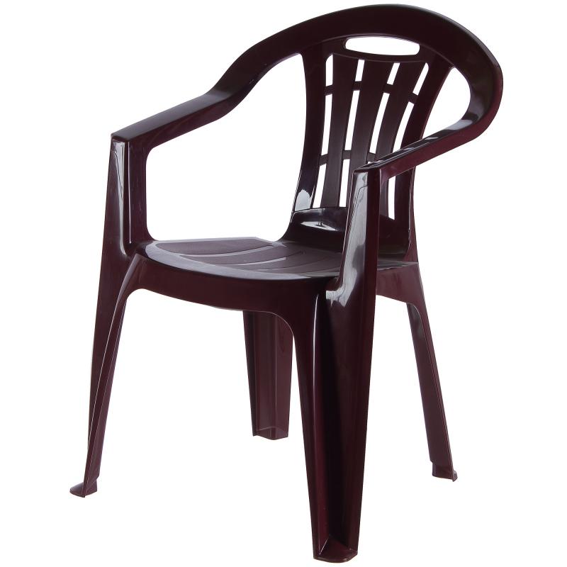 Кресло садовое «Майорка» 560x790x580 мм, пластик, цвет бордо