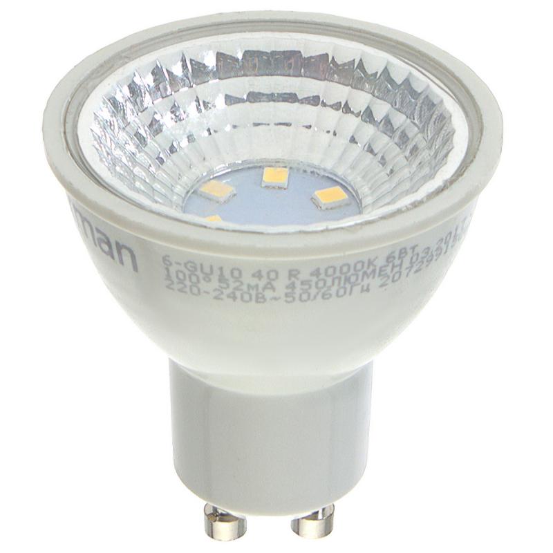 Лампа светодиодная Lexman рефлектор GU10 6 Вт 450 Лм 4000K