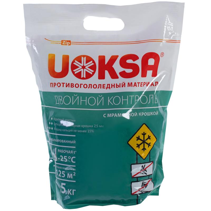 Противогололёдный реагент UOKSA «Двойной контроль», 5 кг