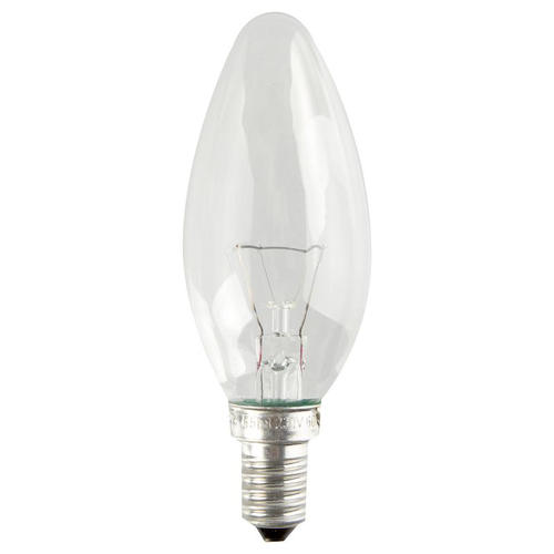 Лампа накаливания Osram E14 230 В 60 Вт свеча прозрачная 3 м2 свет тёплый белый