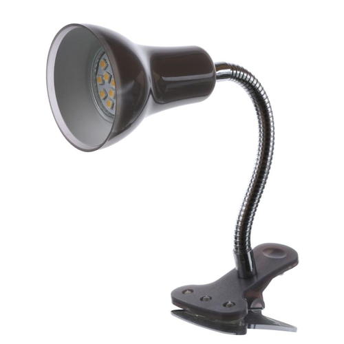 Настольная лампа светодиодная Inspire «Salta», на прищепке, GU10, 3 Вт, цвет серебристый