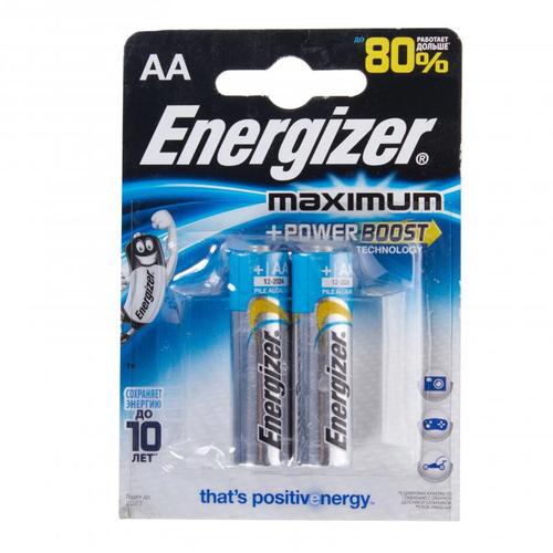 Батарейка алкалиновая Energizer Maximum AALR6, 2 шт.