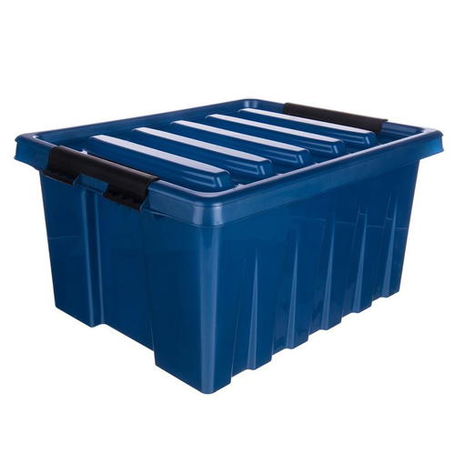 Контейнер Rox Box 39x25x50 см, 36 л, пластик цвет синий с крышкой