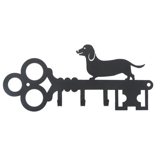 Ключница DuckandDog «Собака», 190х99х19 мм, сталь, цвет чёрный матовый