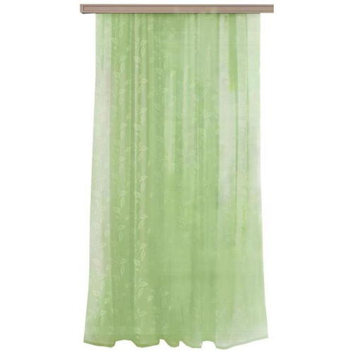 Тюль на ленте «Листья» тиснение 300х260 см цвет фисташковый
