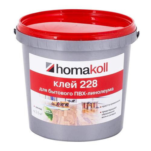 Клей для бытового линолеума Homakoll 228, 1,3 кг
